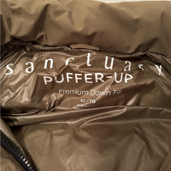Sanctuary Puffer-Up Down Vest XL Green - Picture 6 of 8
